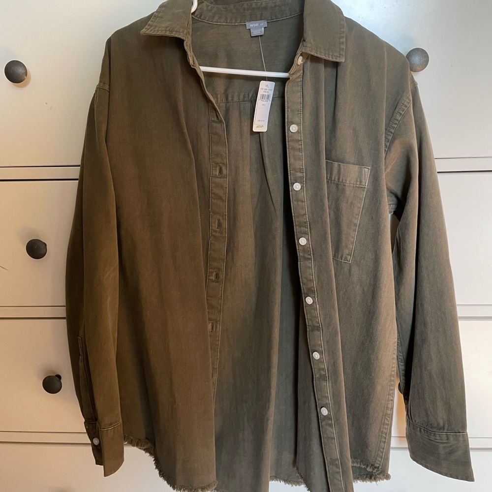 Army Green Aerie Button Down